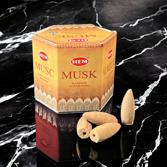 HEM Musk Backflow Incense Cone