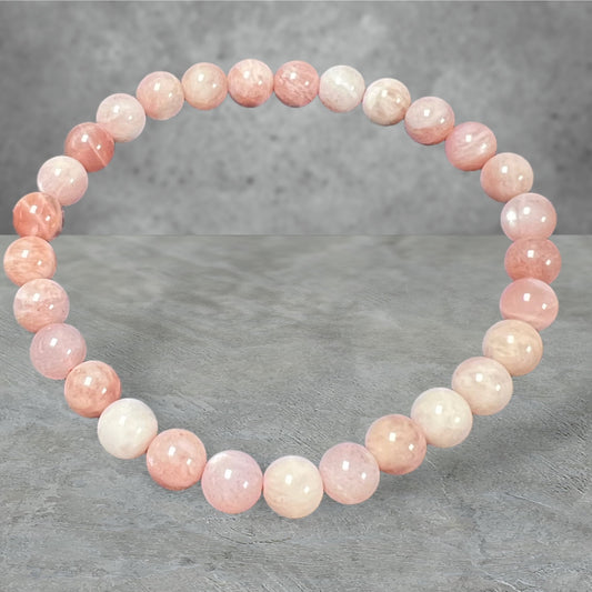 Peach Moonstone Bracelet 6mm