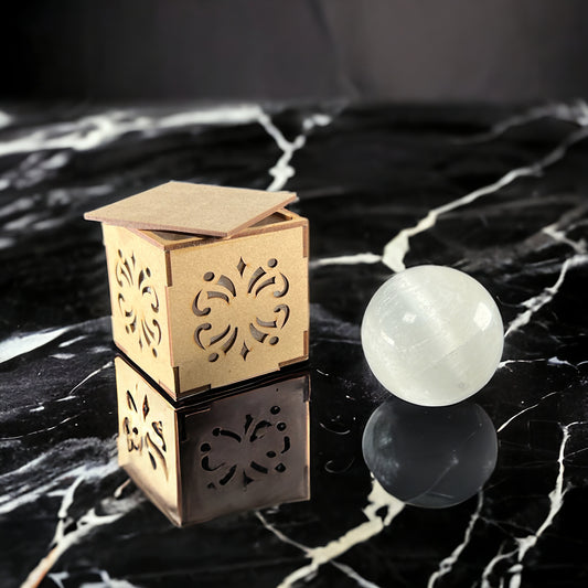 40mm Selenite Sphere with Box