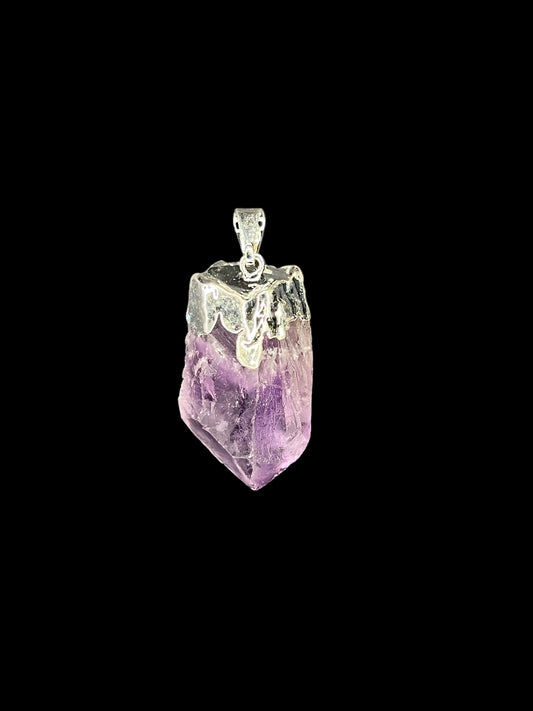 Raw Amethyst Pendant