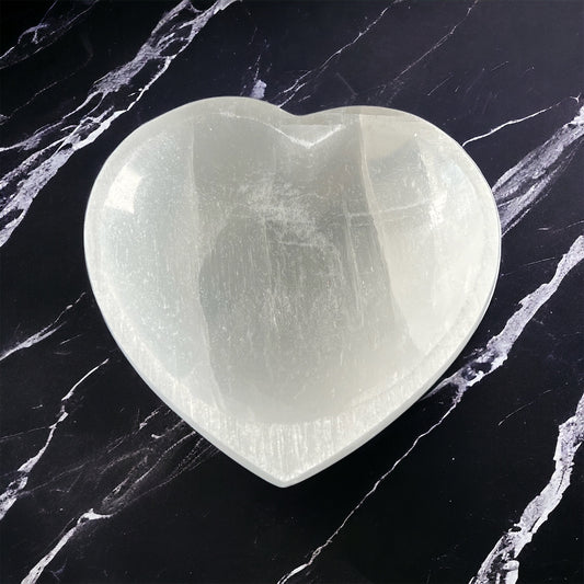 Selenite Heart Charging Bowl