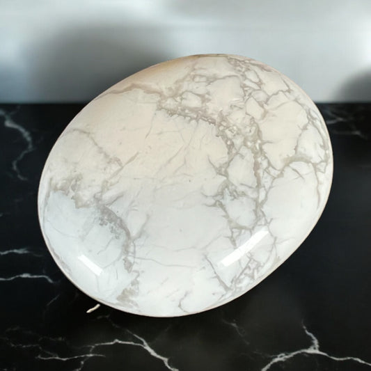 Howlite Palm Stone