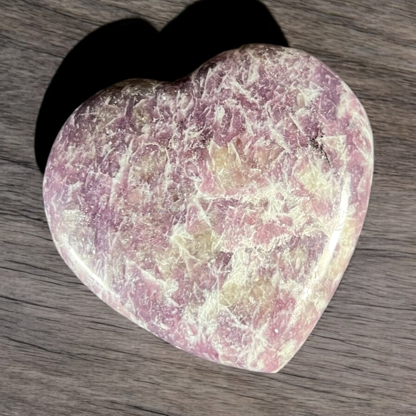 Lapidolite Heart Palm