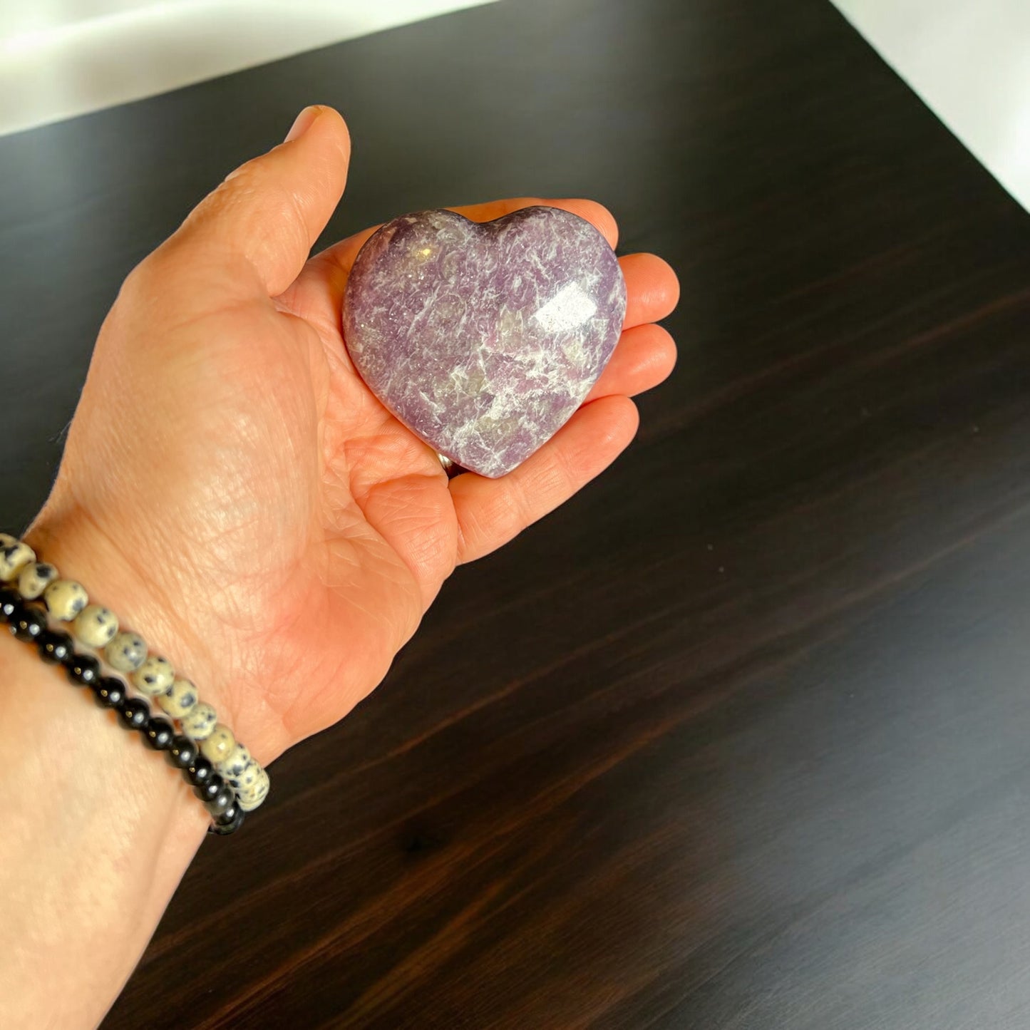 Lapidolite Heart Palm