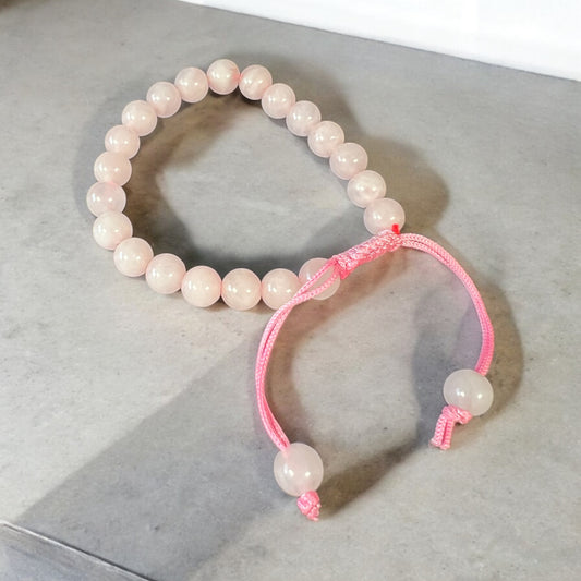 Rose Quartz Bracelet 8MM Adjustable